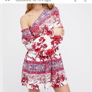 FREE PEOPLE dress Modern Nomad Mini asymmetrical off the shoulder small